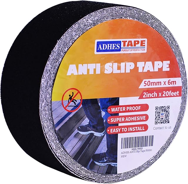 ADHES Grip Step Tape Anti Slip Tape Non Slip Tape Non-Kid Treads Safety Tape 2inch x 20feet High Traction Strong Adhesive Waterproof