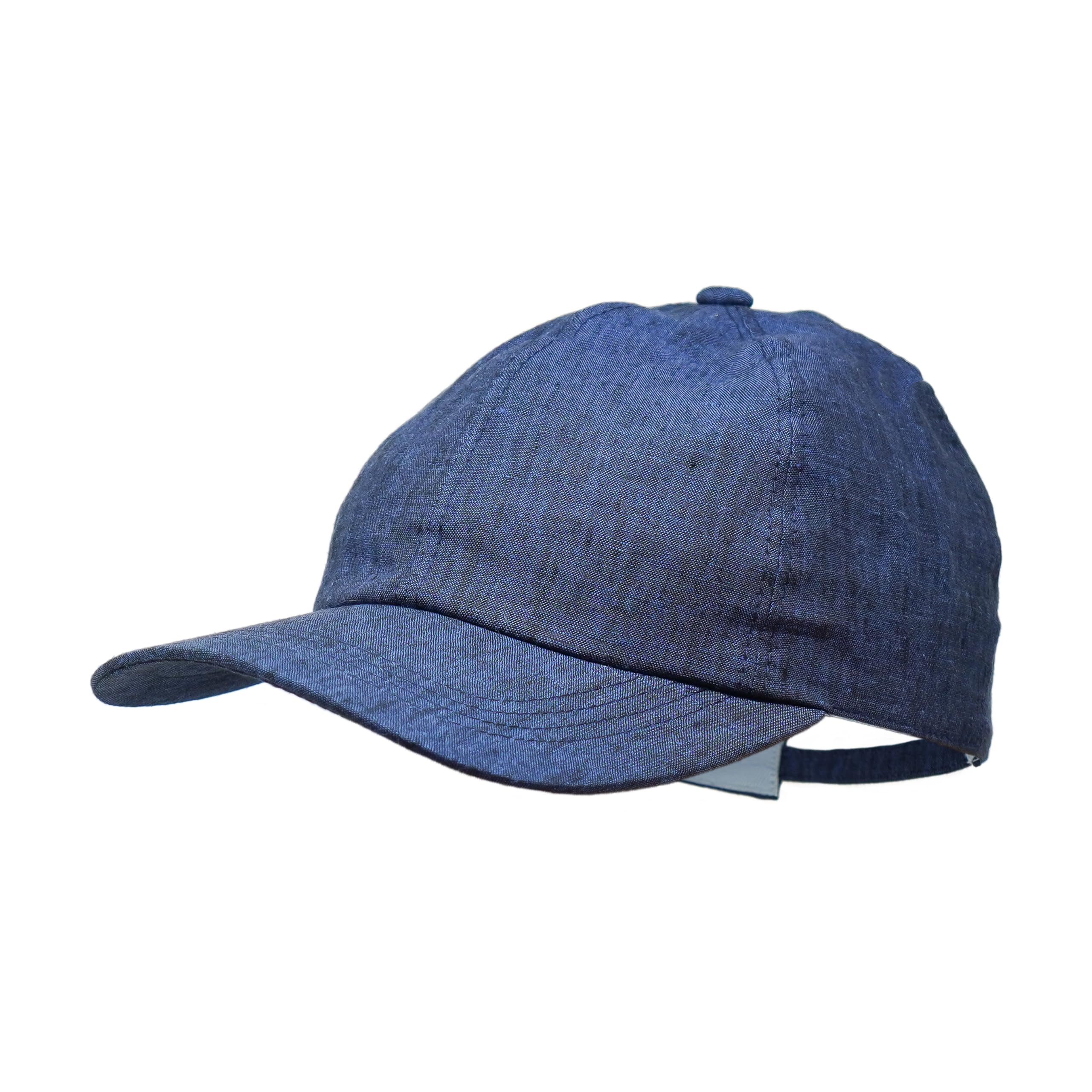 Borges & Scott Lniana czapka z daszkiem z regulowaną klamrą, unisex, jeden rozmiar, lekka męska czapka premium ze 100% bawełnianą podszewką w jodełkę - klasyczna pakowalna oddychająca czapka