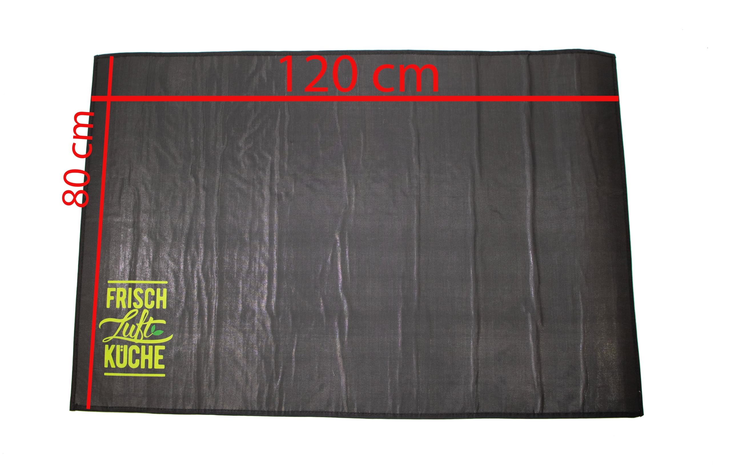 Grillunterlage - Bietet Schutz vor Funkenflug und Hitze, für Gartenpartys und Familienfeiern, schützt Untergründe erleichtert die Reinigung - Fiberglas mit TNT-Folie, Schwarz, 120x80cm