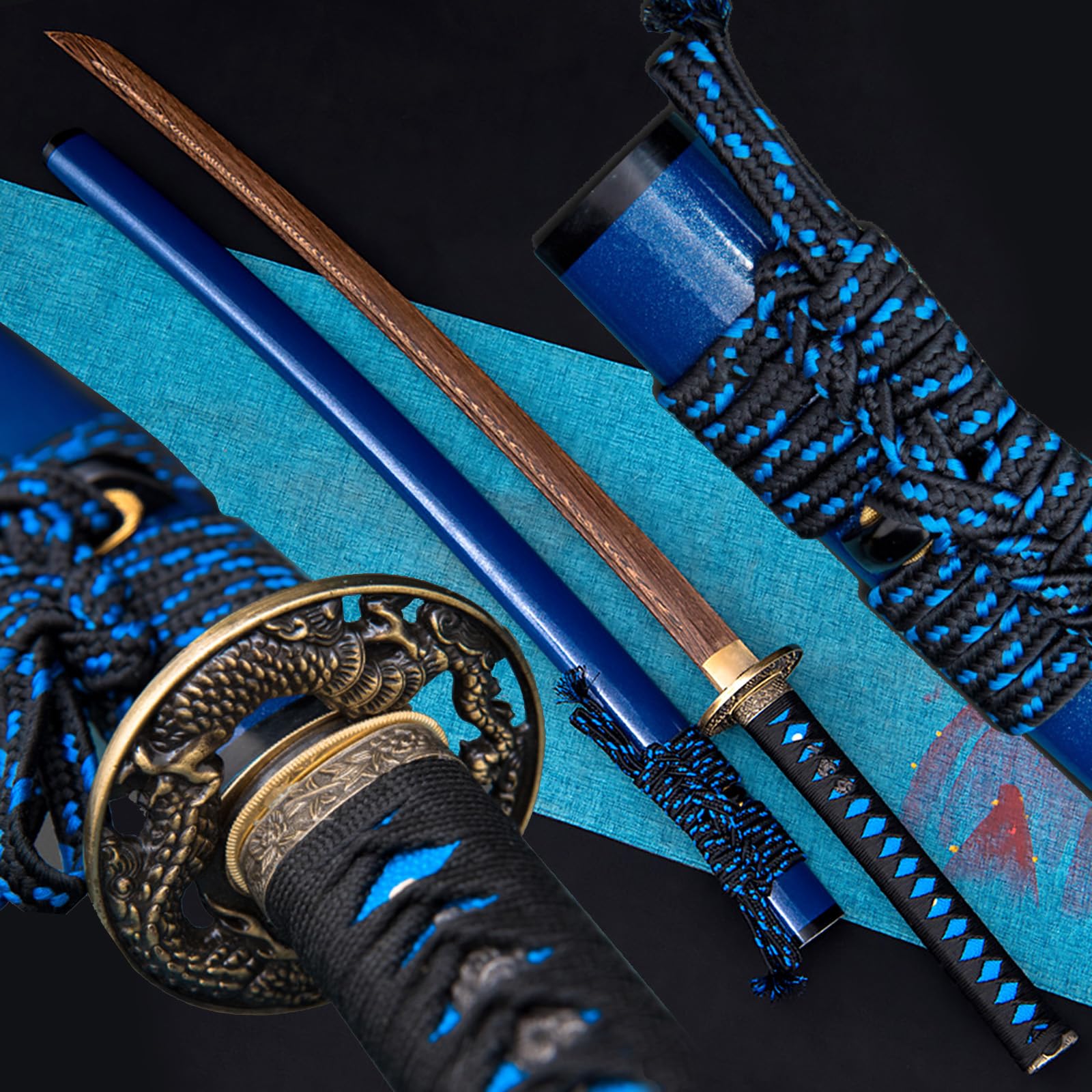Katana en Bois de 103cm,épées de samouraï en Bois de Rose Naturel,bokken Fait à la Main pour la Pratique du Kendo,Cadeaux,décoration,Collection,Cosplay
