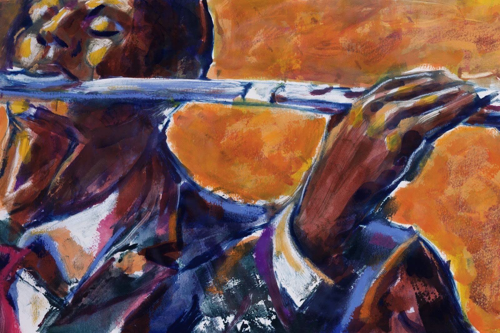 Flute Gil Mayers A0 Poster on Canvas - Movie Art Poster in varie dimensioni per idee soggiorno o camera da letto. Immagini di film cult senza bordi Classic Iconic 70s 80s 90s Vintage Retro Home Wall