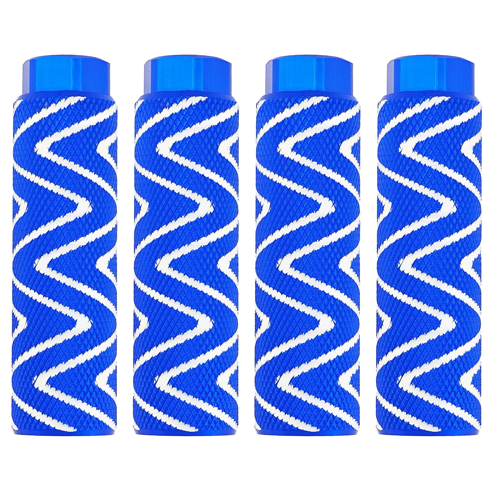 Zelerdo 4 Pack Aluminum Alloy Bike Pegs Foot Pedals Backseats Stands Fit 3/8 inch Axles