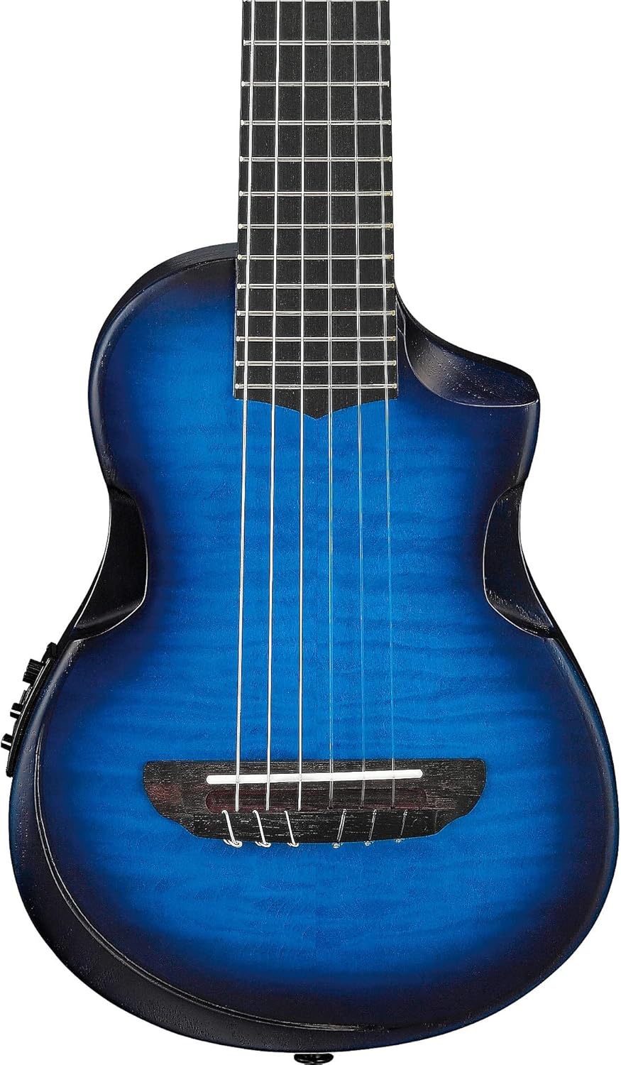 Ibanez AU Tenor Acoustic-electric Ukulele - Transparent Blue Sunburst Open Pore