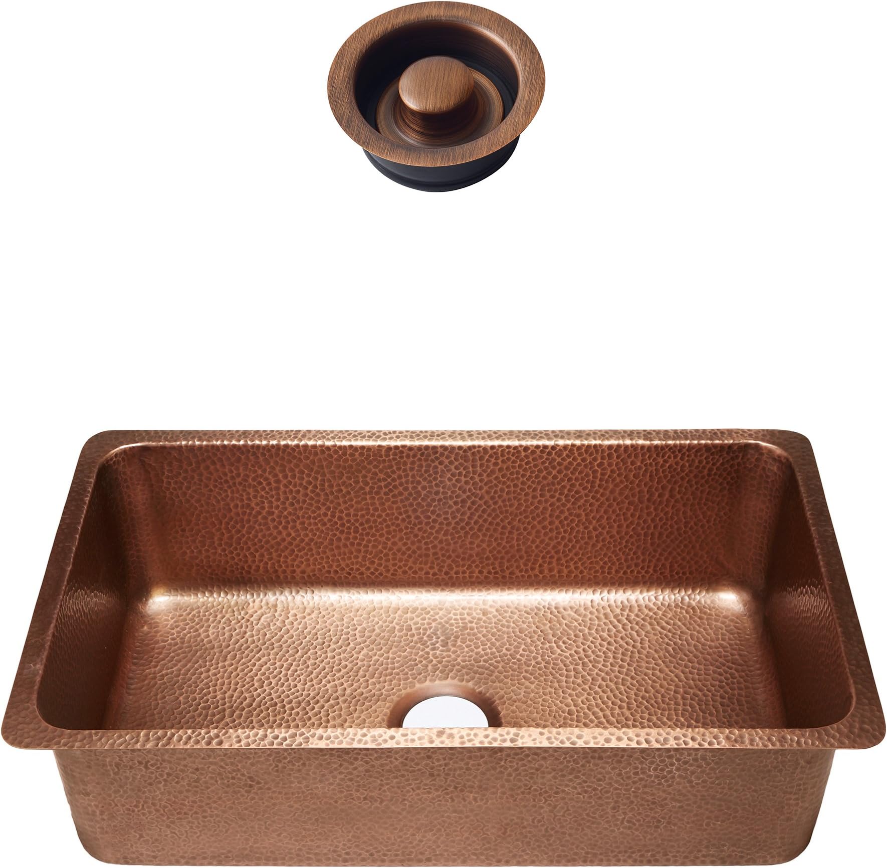 Sinkology SK203-31AC-AMZ-D David Undermount Kitchen Sink, 31.25 x 18.25 x 9.25, Antique Copper