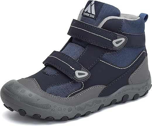 Mishansha Kinder Wanderschuhe Bequeme Sneaker Atmungsaktive Sport Outdoorschuhe Strapazierfähige Laufsohle Dunkelblau Gr.29