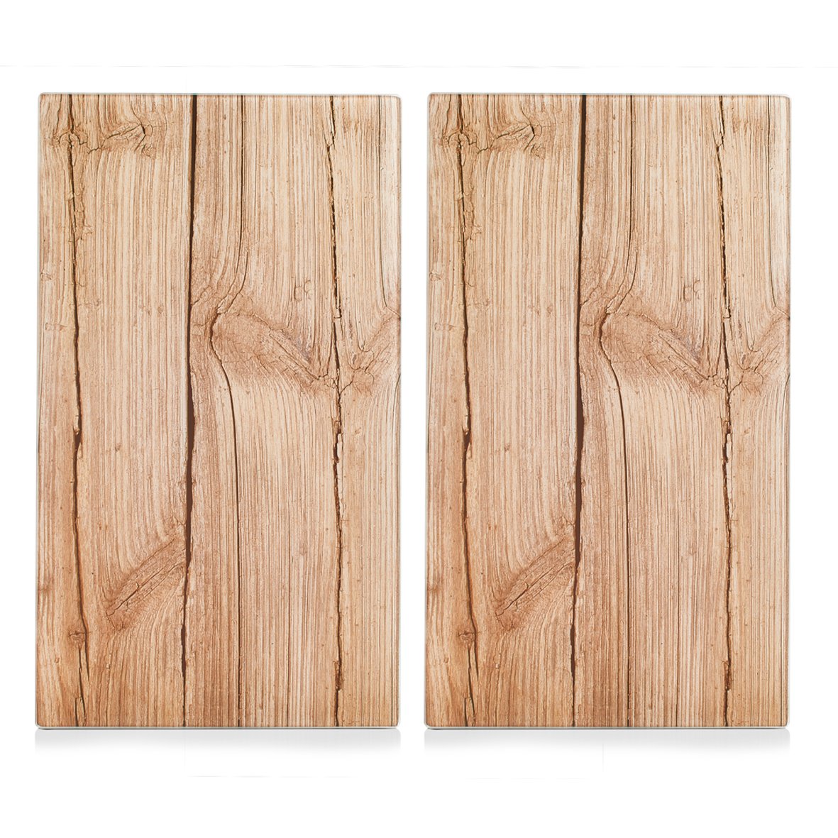 Zeller 26277 - Tabla para cortar de cristal, madera, 52 x 30 cm, 2 unidades