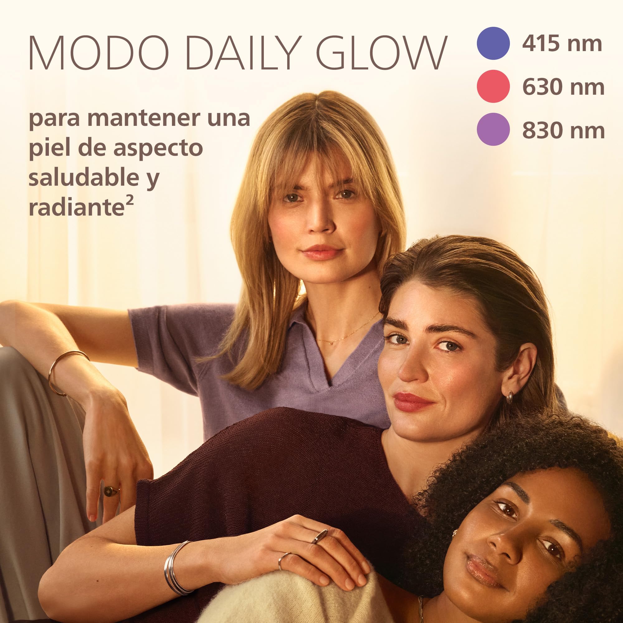 Philips LED ReAura Máscara facial – rostro, contorno de ojos y cuello, 3 modos, luz roja, azul e infrarroja cercana, eficacia clínicamente demostrada¹, ajuste flexible, rutina de 10 min, LTM7100/00
