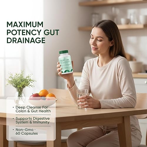 Miniatura 2 de Cápsula de drenaje intestinal de máxima potencia, con inulina, hinojo, corteza de olmo resbaladizo, melena de león, cápsulas de limpieza para la