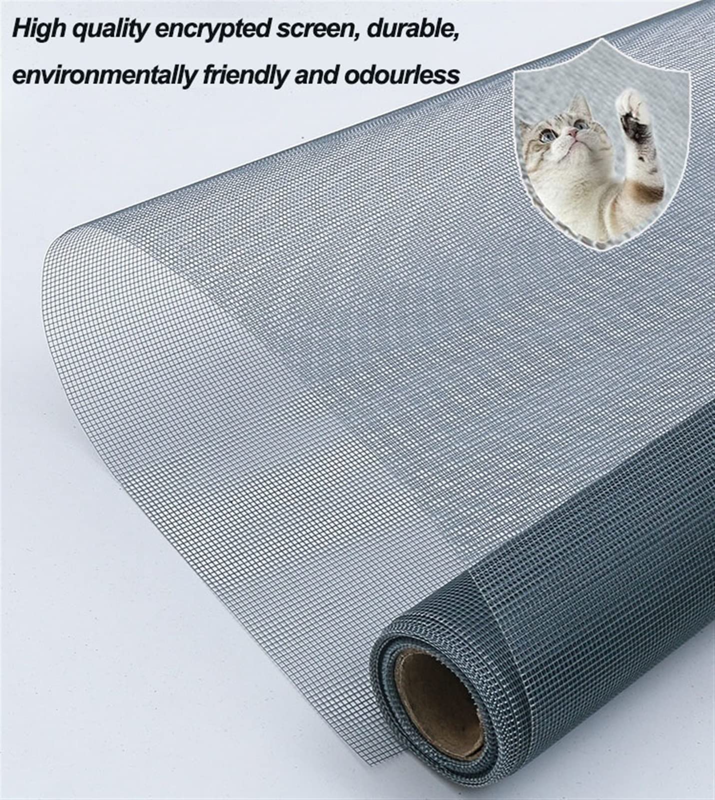 DIY Fliegengitter für Fenster, Selbstklebendes Moskitonetz für Fenster, Zuschneidbar Fenstergitter für Insekten, Transparentes Katzennetz, Fliegengitter, Moskitonetz, Insektenschutz