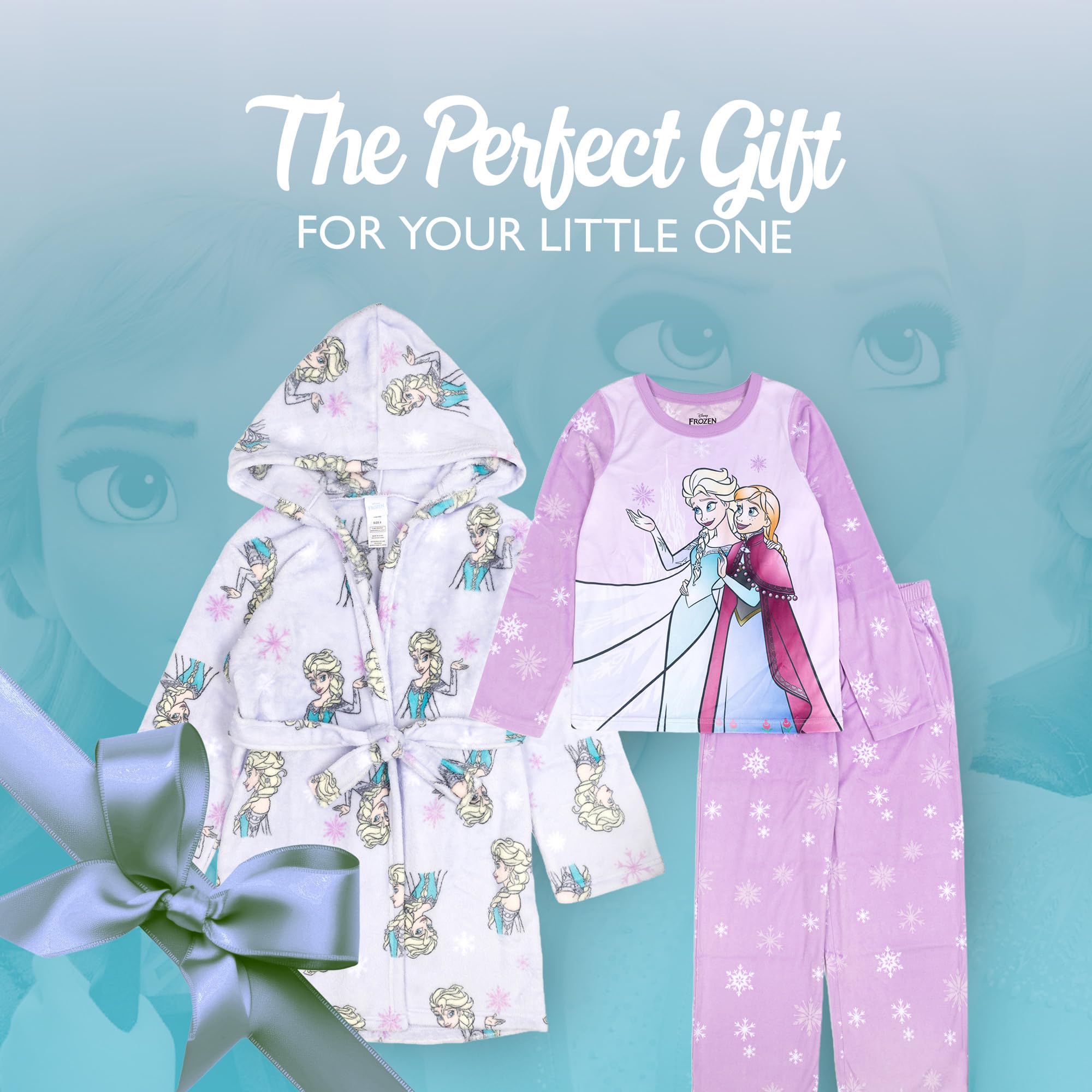 Disney 3-piece Bathrobe & Loose-fit Pajama Set, Soft & Cute For Kids Set di pigiama Bambine e ragazze
