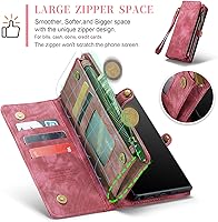 Vista 4 de Asuwish Funda de teléfono para Samsung Galaxy Note 20 Glaxay Note20 5G con cremallera, funda desmontable con protector de pantalla de vidrio