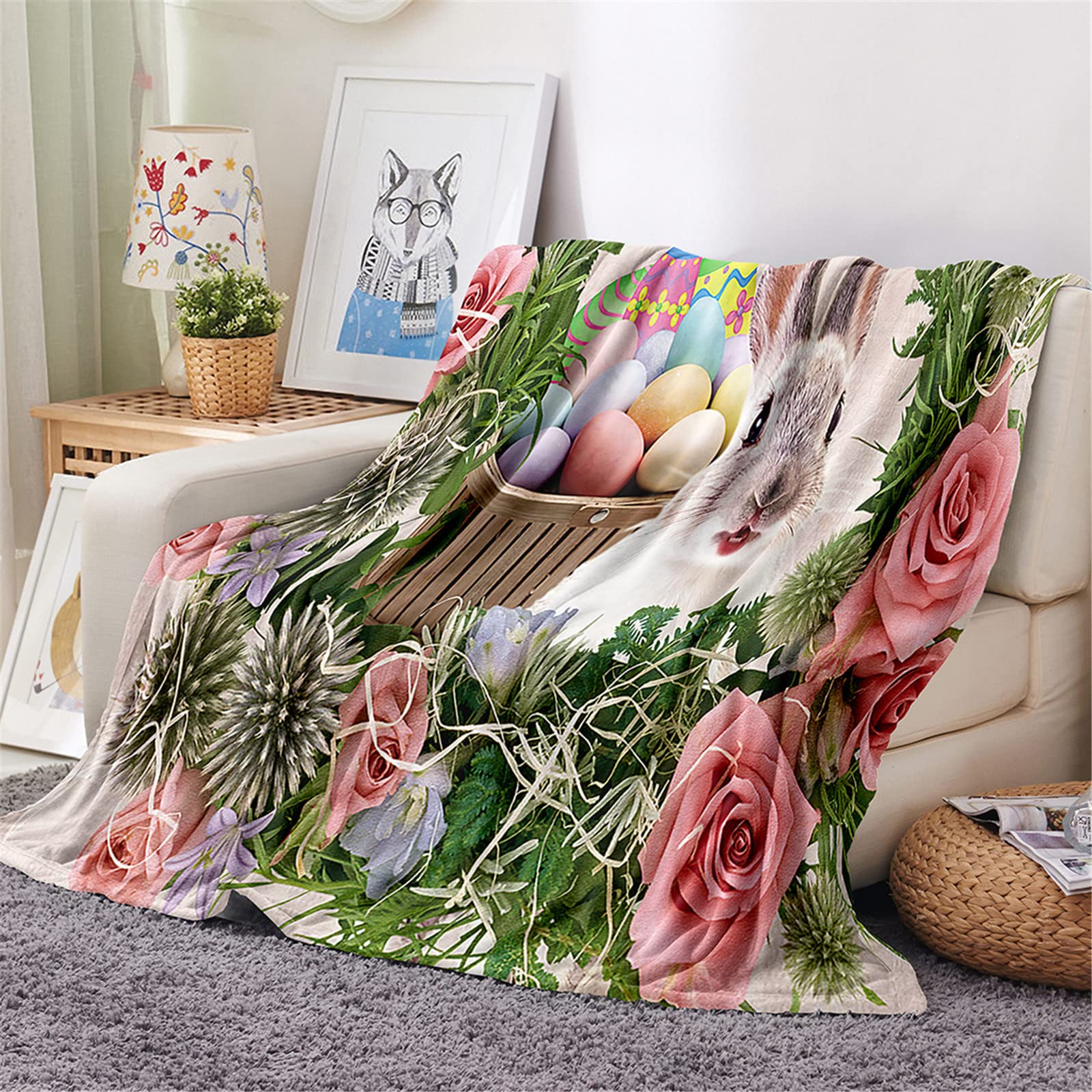 Coperta Pasquale Coniglietto - Morbida Flanella, Leggera E Calda Ideale 716909