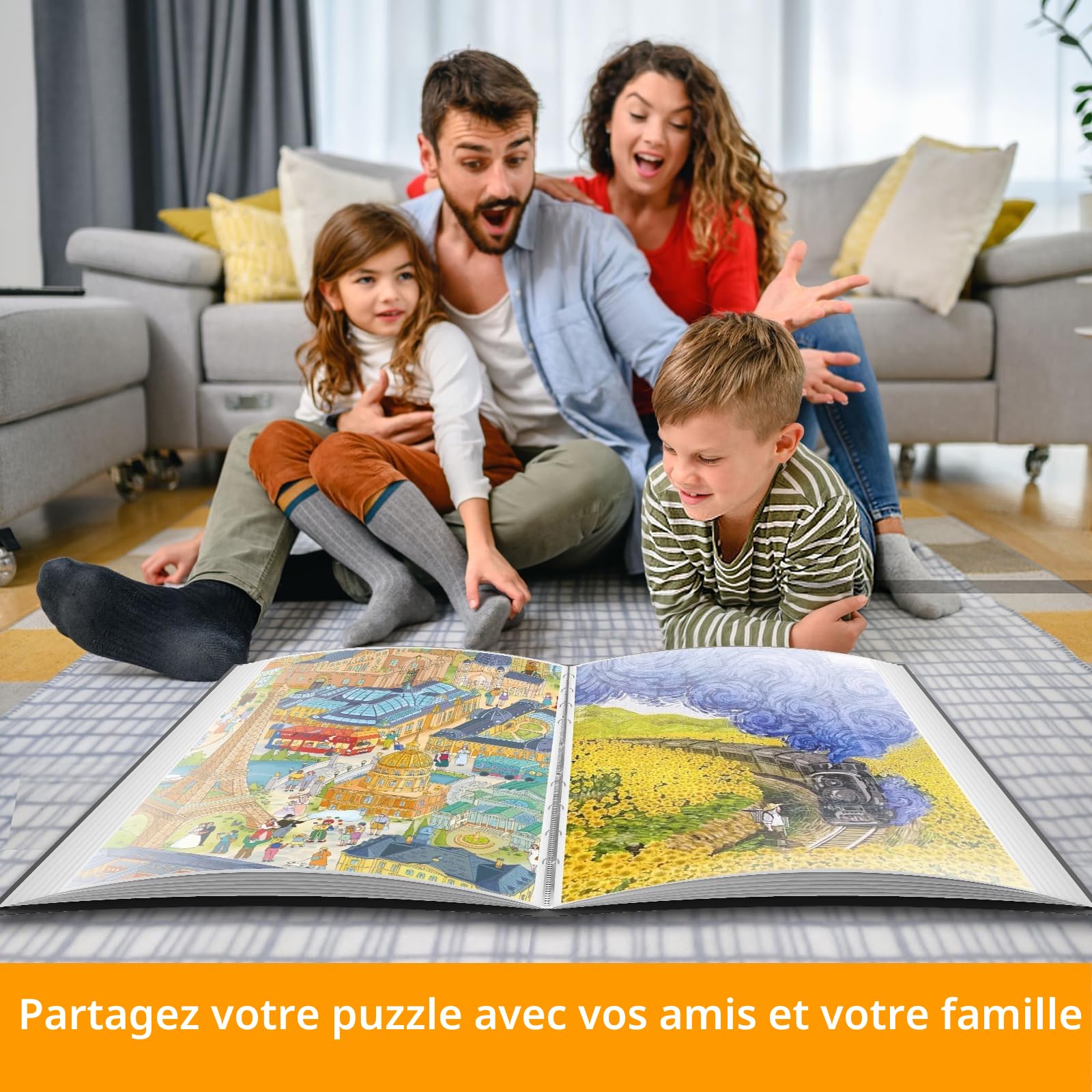 Rangement Puzzle avec 25 Poches, Classeur Puzzle 1000 pièces, Organiseur de Puzzles Portable, Accessoires de Stockage, Protecteur Anti-Poussière
