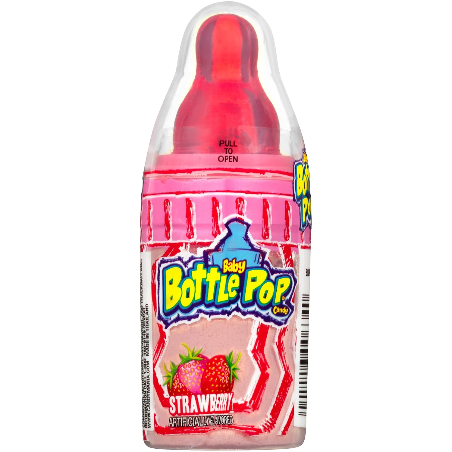 Baby Bottle Pop Candy Pink and Blue Lollipops, 20 Ct Bulk Lollipops with Dipping Powder in Assorted Fruity Flavors, Full Size, Individually Wrapped Hard Candy For Gender Reveal & Baby Showers