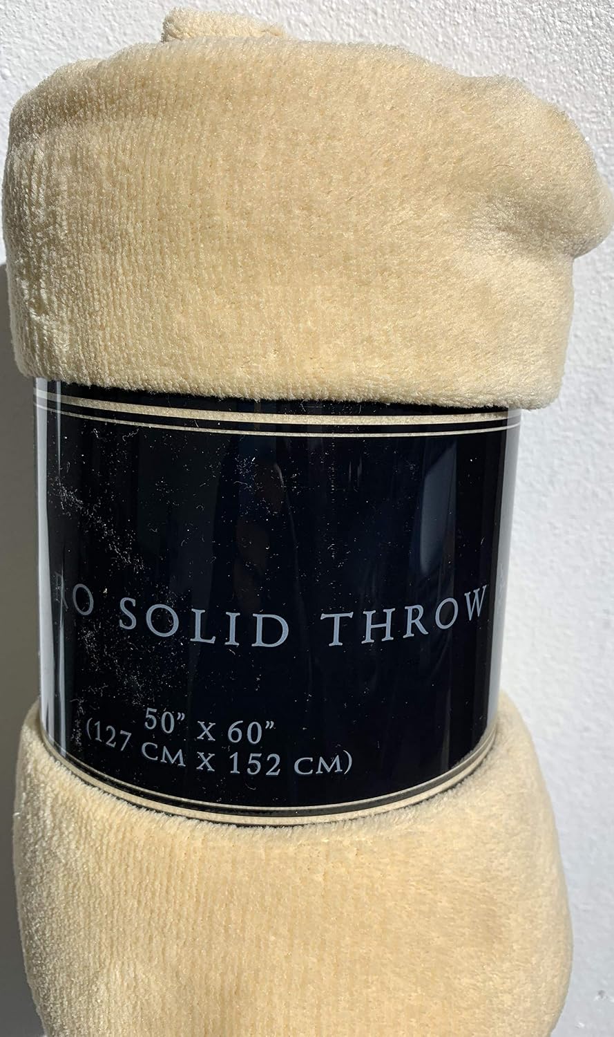 Throw Size Blanket 50" x 60", Very Soft Cozy Warm, Plush Fleece Portable Blanket, Lightweight Microfiber Solid Color Blanket, Machine Wash, Throw Blanket Gold