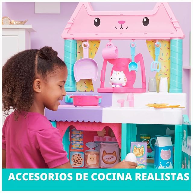 Foto 4 de 8 de Gabby's Dollhouse, Cakey - Juego de Cocina para niños con Accesorios de Cocina, Comida de Juego, Sonidos…