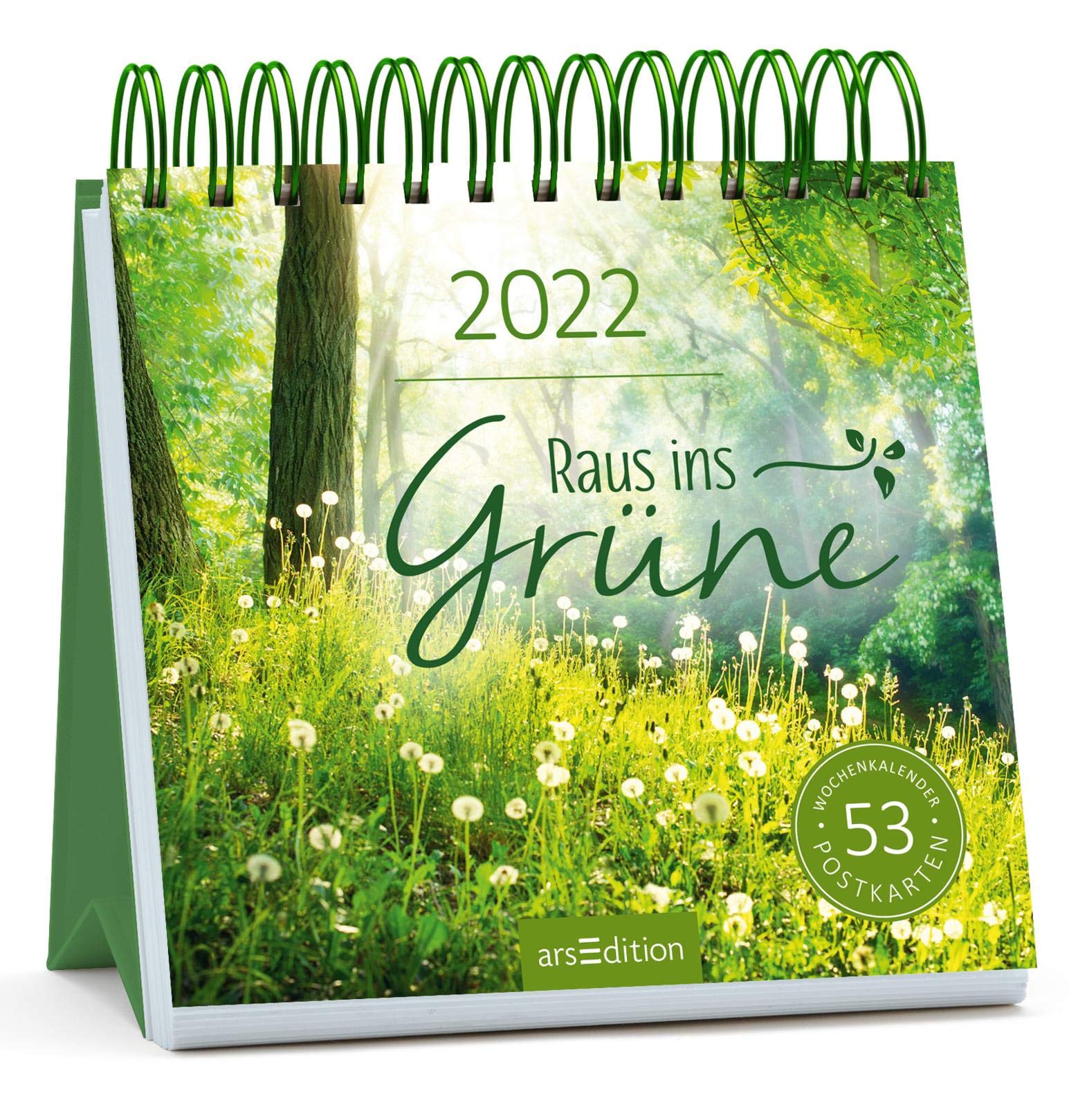 Postkartenkalender Raus ins Grüne 2022