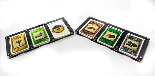 Miniatura 4 de C4Labs Compatible con el juego de mesa Catan, organizador de 3 tarjetas de ranura (paquete de 2), hielo negro