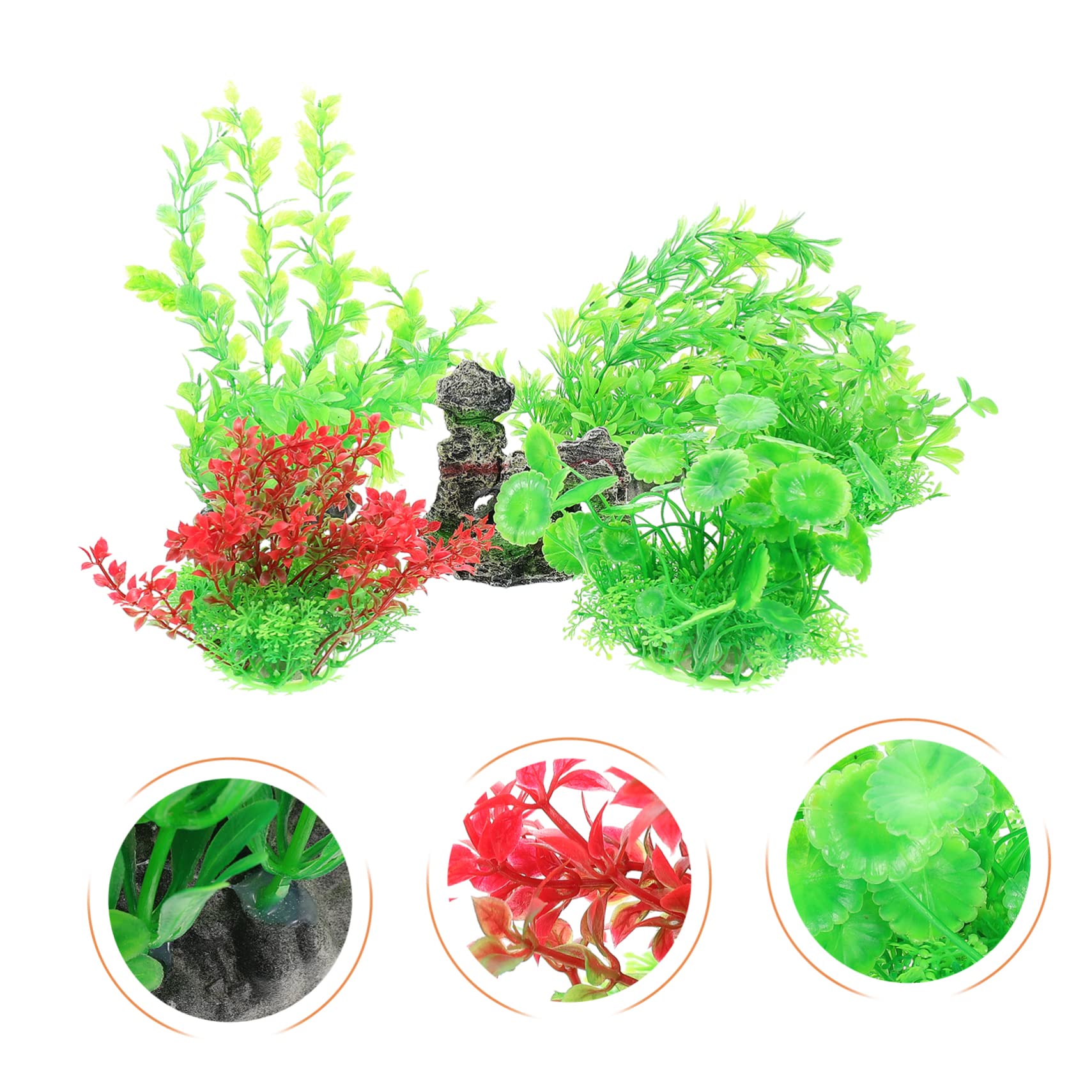 BESPORTBLE 2sätze Aquarium Pflanzen Set Teiliges Künstliches Wasserpflanzen Und - Für Aquarien Design Für Süßwasser Und Meerwasseraquarien
