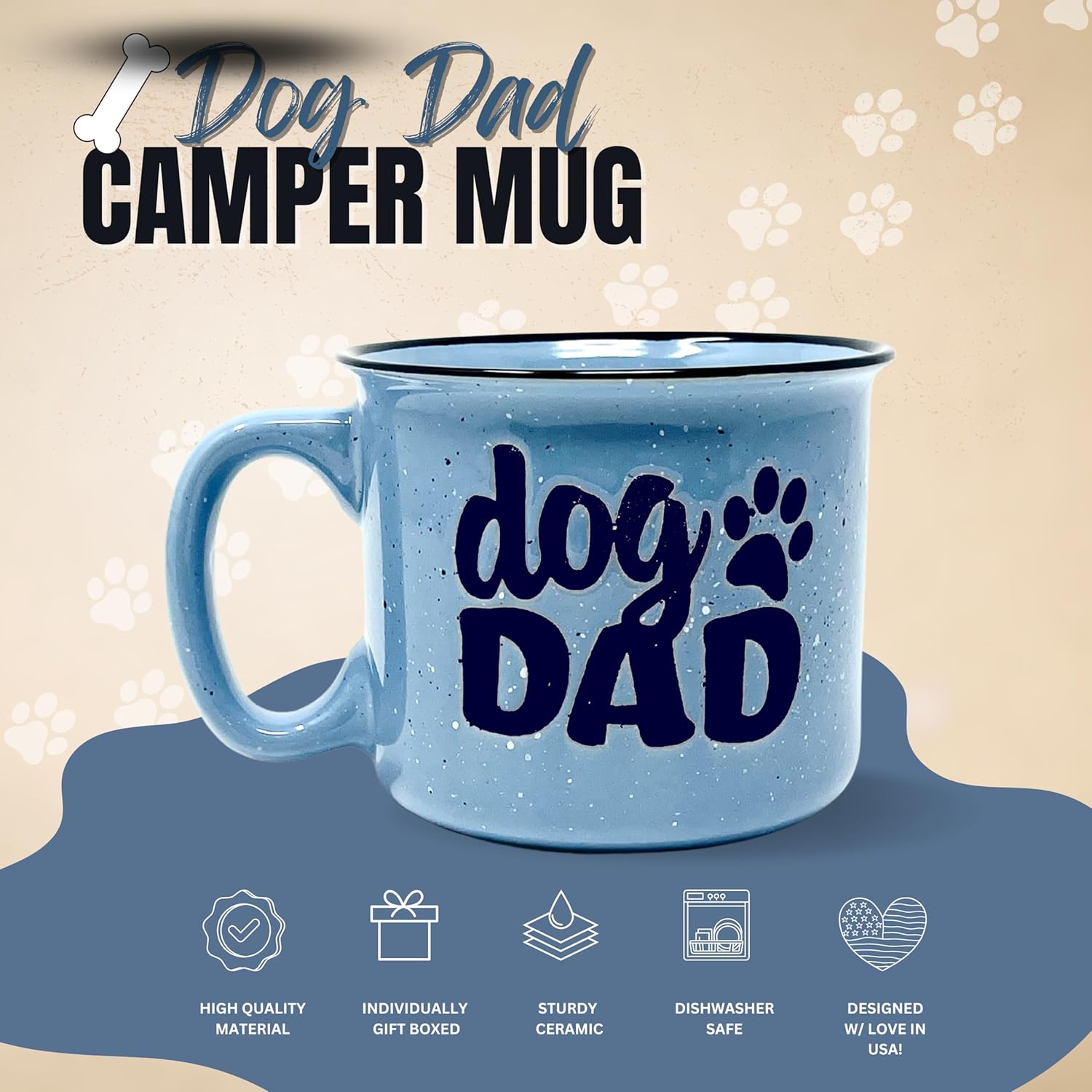 Cute Funny Coffee Mug for Dog Lovers - Dog Mom, Dog Dad, Fur Mama - Unique Fun Gifts for Her, Dad, Mom, Sister, Teacher, Coworkers - Coffee Cups & Mugs with Quotes - Image 2