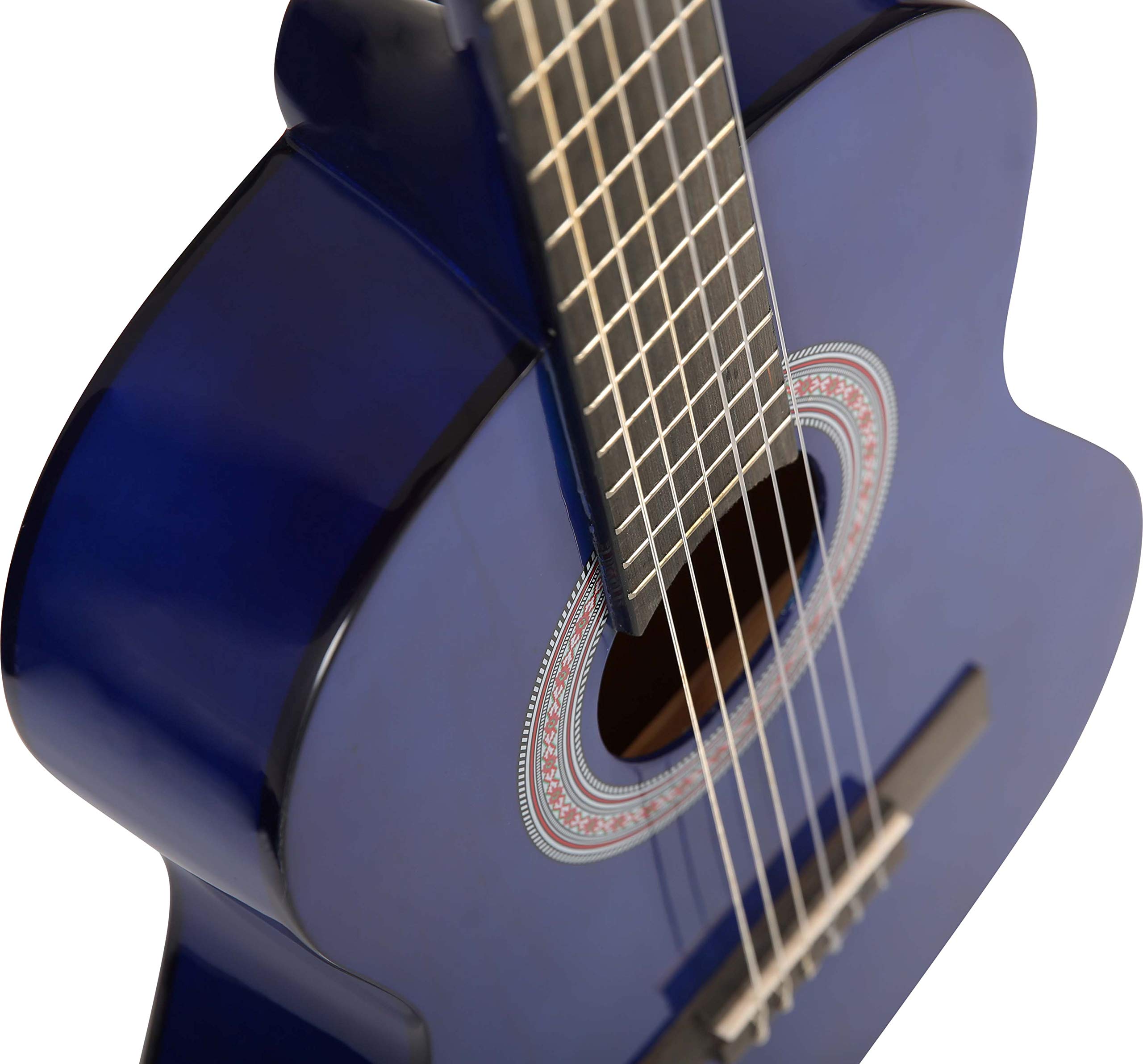 Guitare acoustique 3/4 de taille (36 'pouce) Cordes en nylon pour guitare Lot Bleu