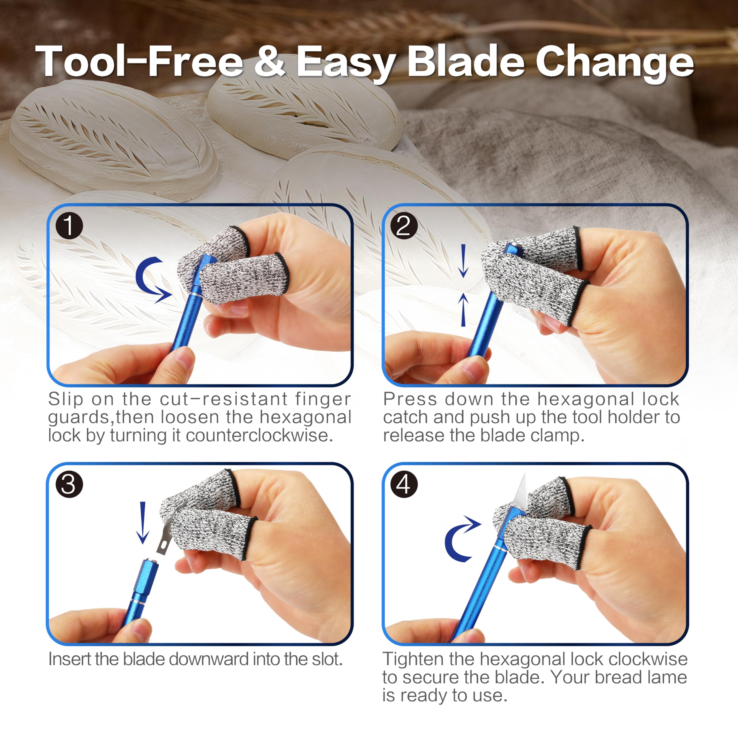 Sourdough Scoring Tool - Bread Lame 2-Pack -2