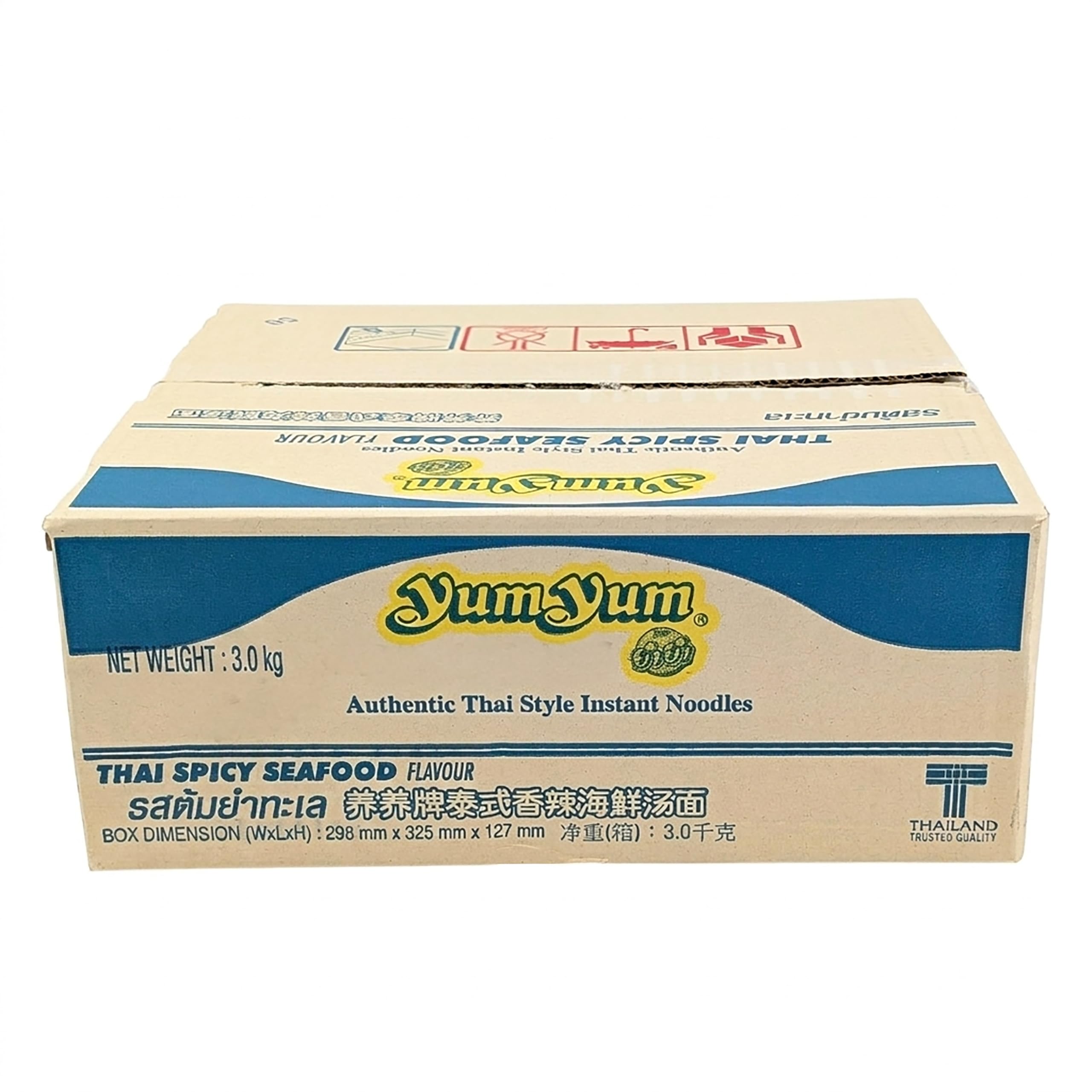 YumYum Thai Spicy Seafood Flavour 120x70g Asiatische Instant Nudeln mit Geschmack von Meeresfrüchten, sofortiger Genuss als Snack, authentisch thailändisches Aroma, scharf, Produktion in Thailand