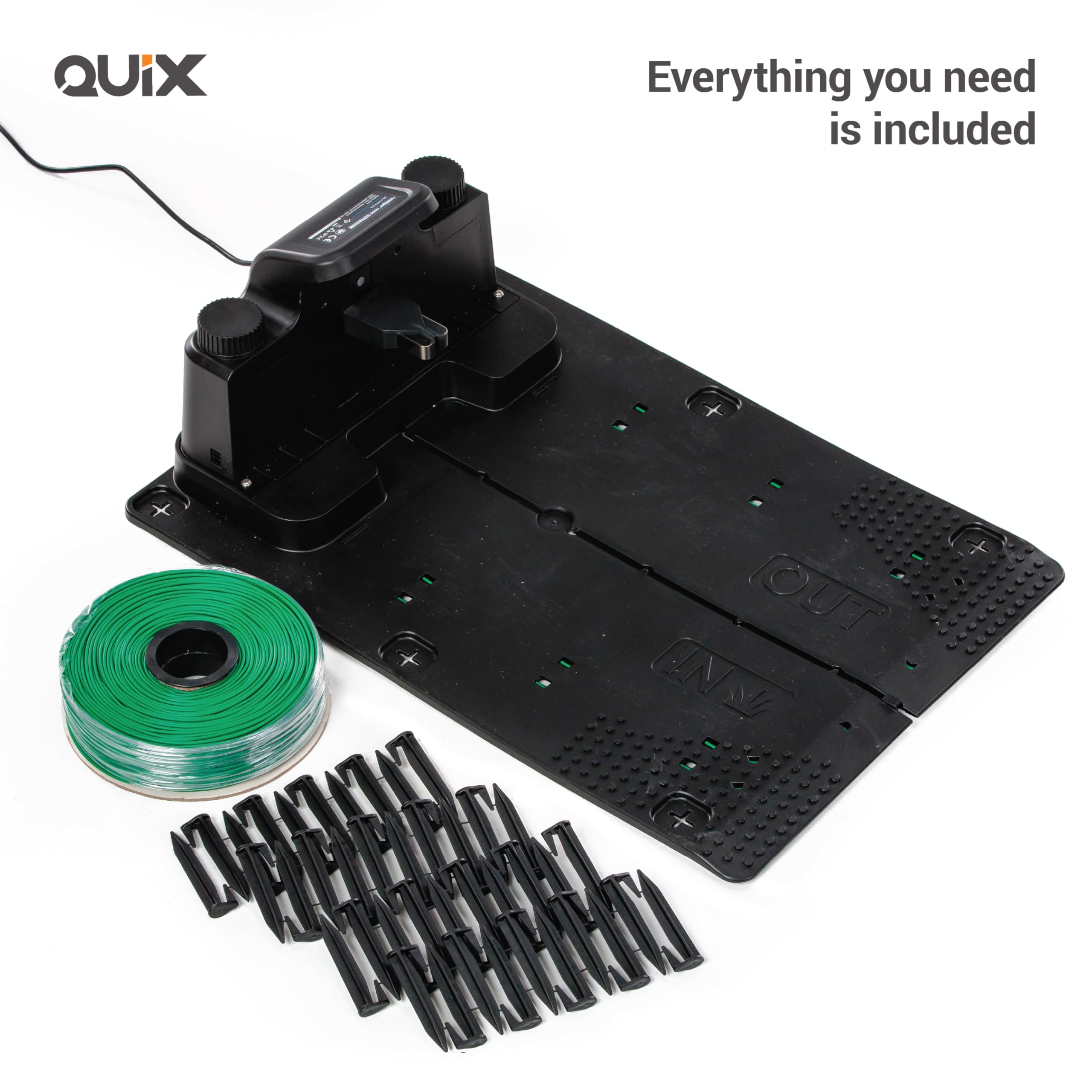 Villager QUIX Robot cortacésped – Robot cortacésped con batería de 18 V para 1000 m² – WiFi y Bluetooth, Control de aplicación, Ancho de Corte de 180 mm, Altura de Corte de 25 – 60 mm, hasta 45% de