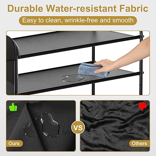 Miniatura 3 de Housen Solutions Zapatero de 5 niveles para 20-25 pares, organizador de zapatos de metal para armario, entrada, estante de zapatos de pie con