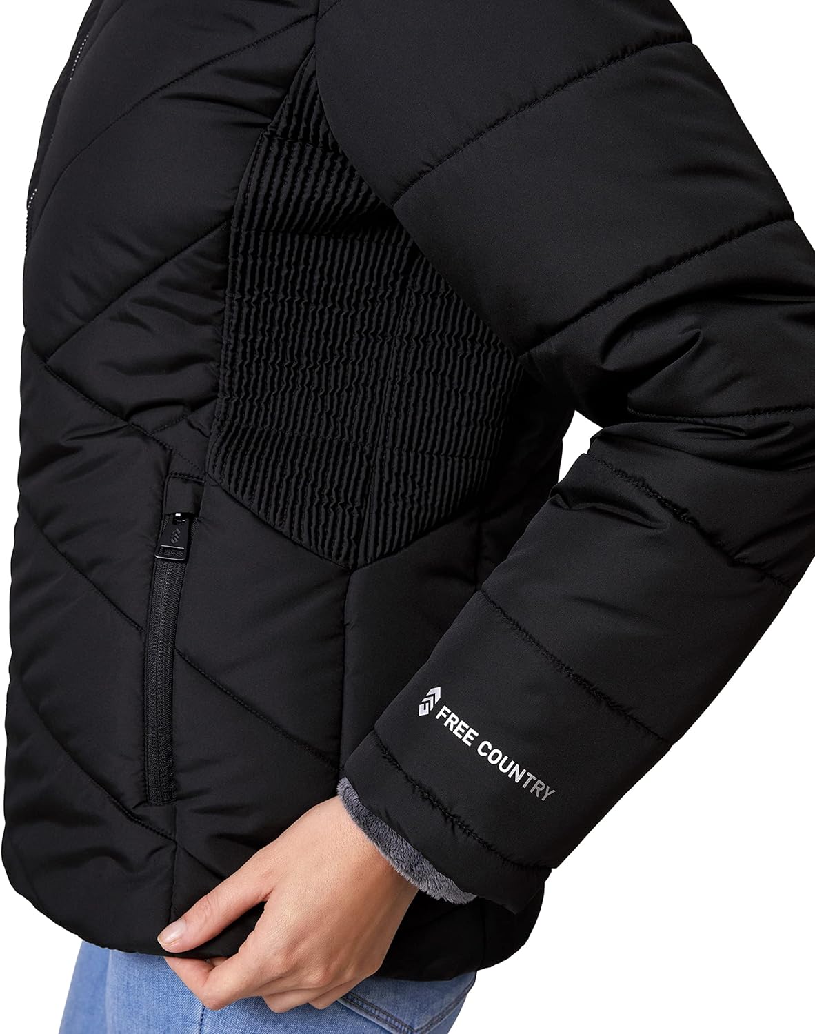 Free Country Women’s Parka Jacket Warm Insulated Winter Coat Water & Wind Resistant Fur Hood Puffer Outerwear-Brisk II - Image 6