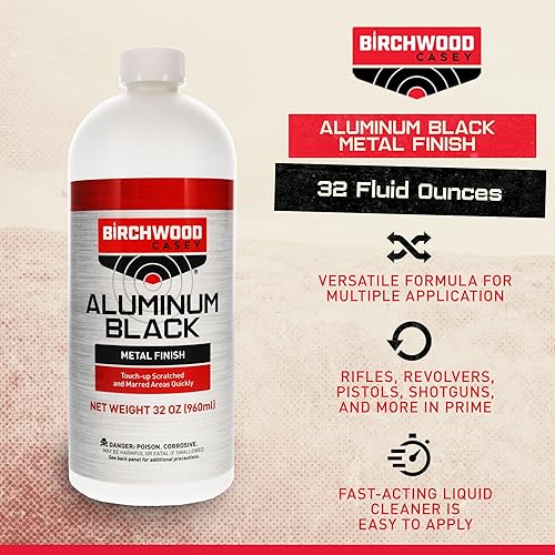 Miniatura 5 de Birchwood Casey Fast-Drying Fast-Acting Aluminum Black Metal Finish for Restoring Scratched and Marred Areas, Gun Cleaning