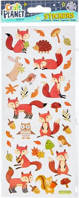 Craft Planet CPT 805271 Stickers, Assorted, Woodland Creatures