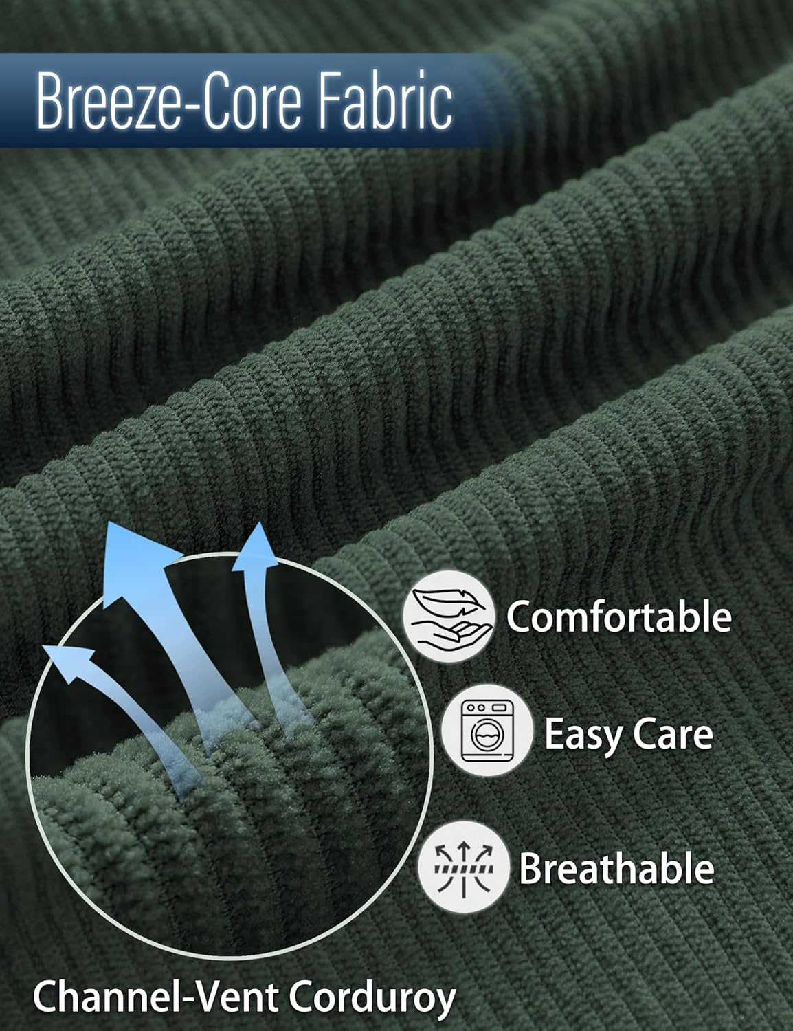 APTRO Men's Casual Shorts 9" Fashion Corduroy Cargo Comfort Shorts with Zipper Pockets Relaxed Fit - Image 5