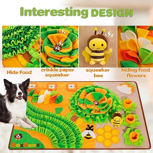 Miniatura 2 de GoxRunx Tapete para olfatear para perros, 40 x 27 pulgadas, extra grande, tapete para olfatear perros y mascotas, tapete interactivo para aliviar el