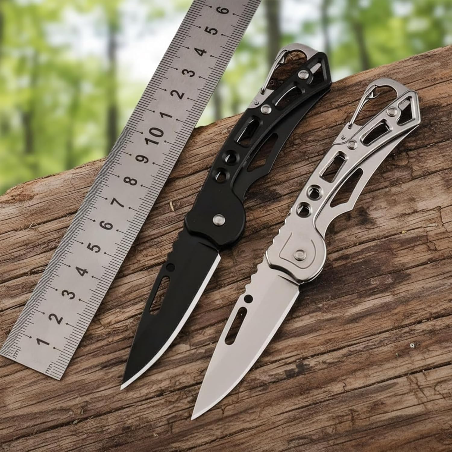Compact Folding Multi-Tool - Keychain Design Stainless Steel Implement for Daily Carry & Outdoor Preparedness (black)