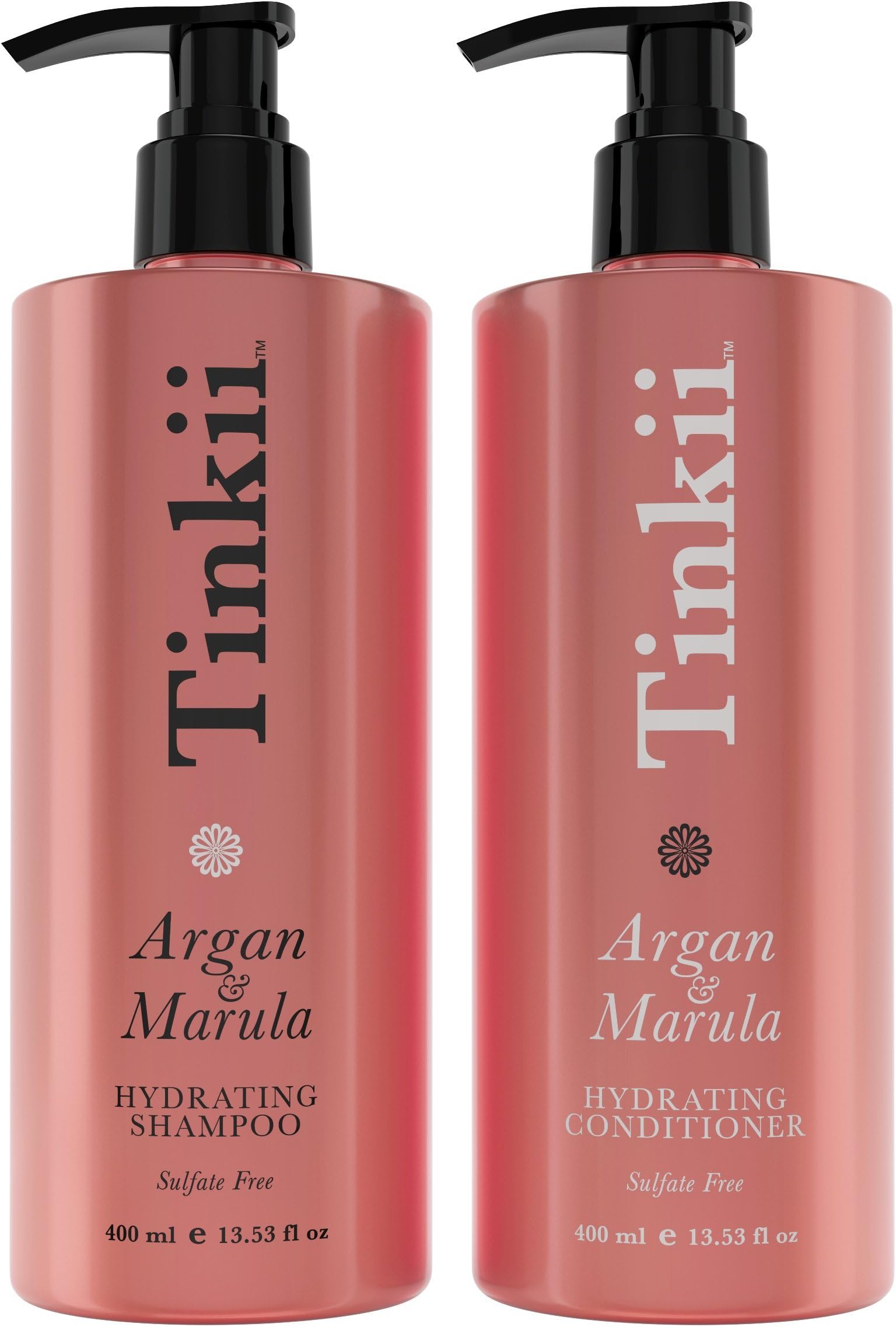 Organic Argan & Maurla Oil Hydrating Shampoo and Conditioner Set (2 x 13.5oz) - Sulfate Free Salon Quality - Gentle & Moisturizing For Dry, Damaged & Color Treated Hair