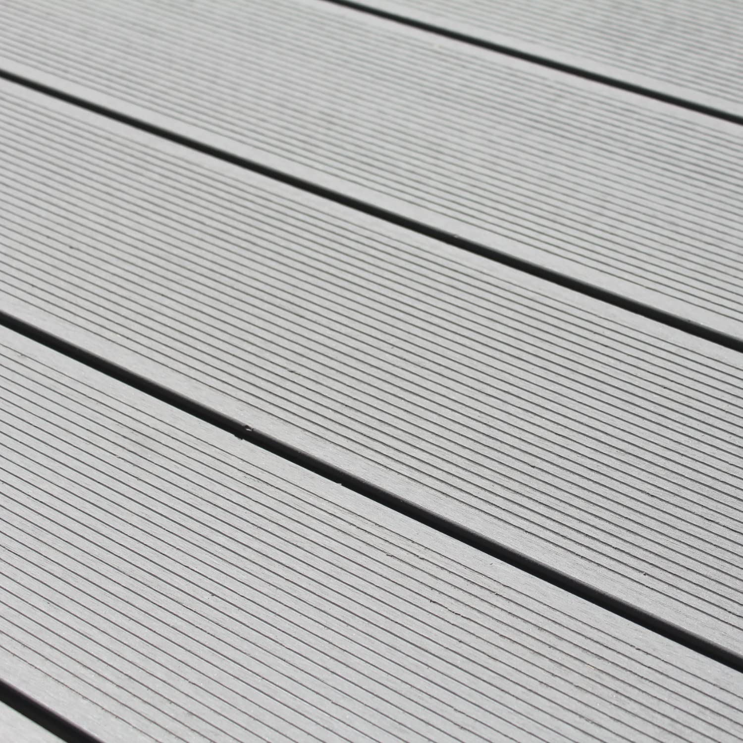 WPC Terrassendielen 22 x 140 mm - Terrassenboden Dielen Komplettset Terrassen-Bausatz mit Unterkonstruktion & Terrassen-Schrauben & Clips - Dielenlänge: 4m, Farbe: Grau | Fläche: 9m²
