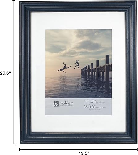 Miniatura 6 de Malden International Designs 2428-14 - Marco de fotos de 11 x 14 pulgadas, 16 x 20 pulgadas, color azul rústico mate
