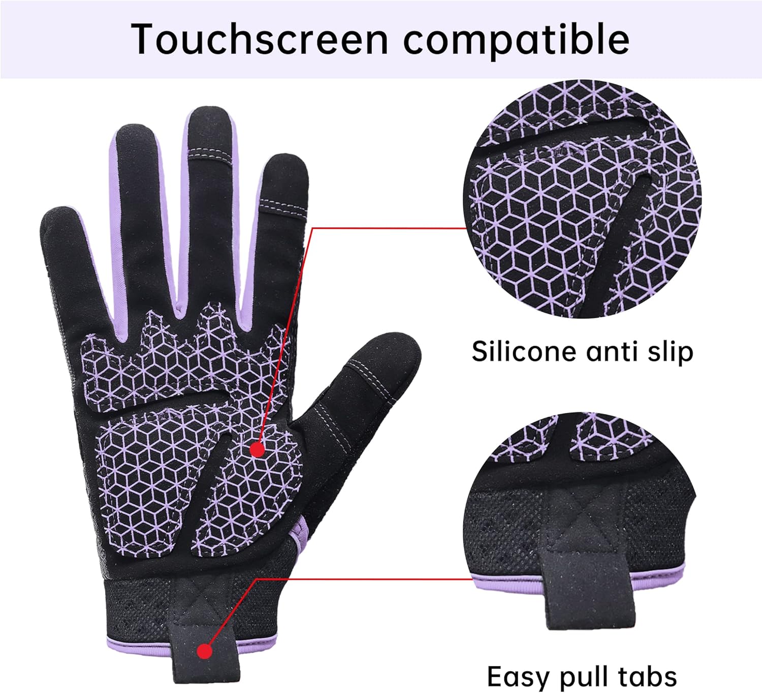 HANDLANDY Women Safety Work Gloves Utility Touch Screen Working Grip Glove for Yardwork Gardening Breathable Mechanic Gloves - Image 4
