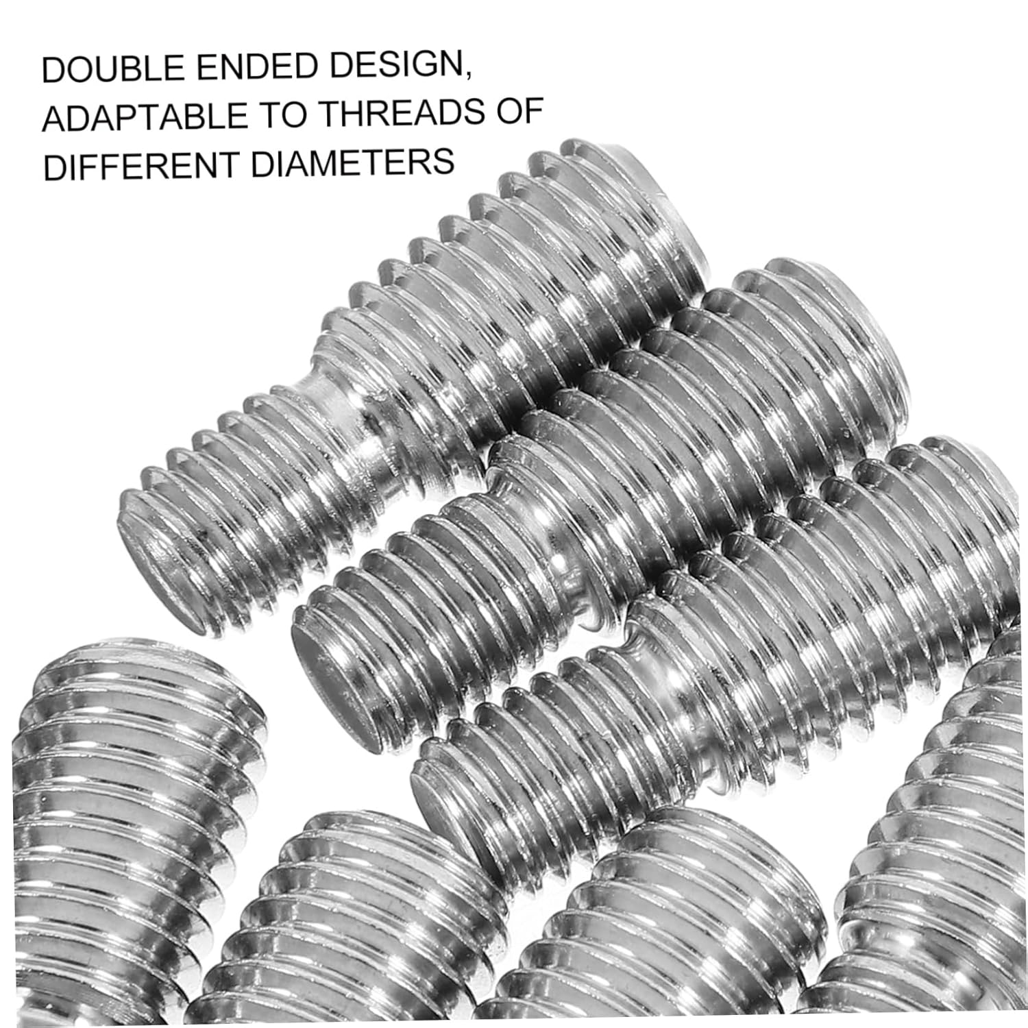 Zerodeko 10pcs Thread Adapter Screw Reducer Stainless Steel Nut Bolt Threaded Screw Bolt for Furniture Hardware