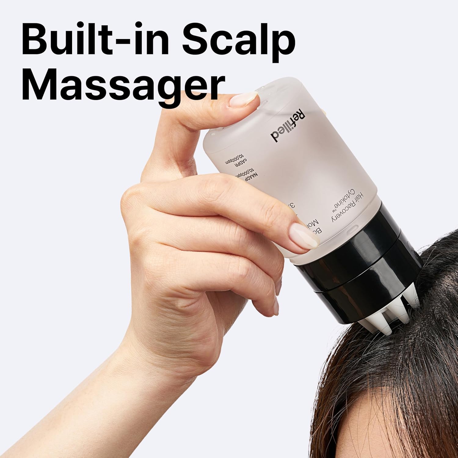 REFILLED Booster Plus Moisture | Hair Growth Serum & Thickening Scalp Treatment with Built-in Massager for Men & Women | Hair Loss & Thinning | Fuller & Baby Hair Regrowth | Fast-Absorbing with Biotin - Image 6