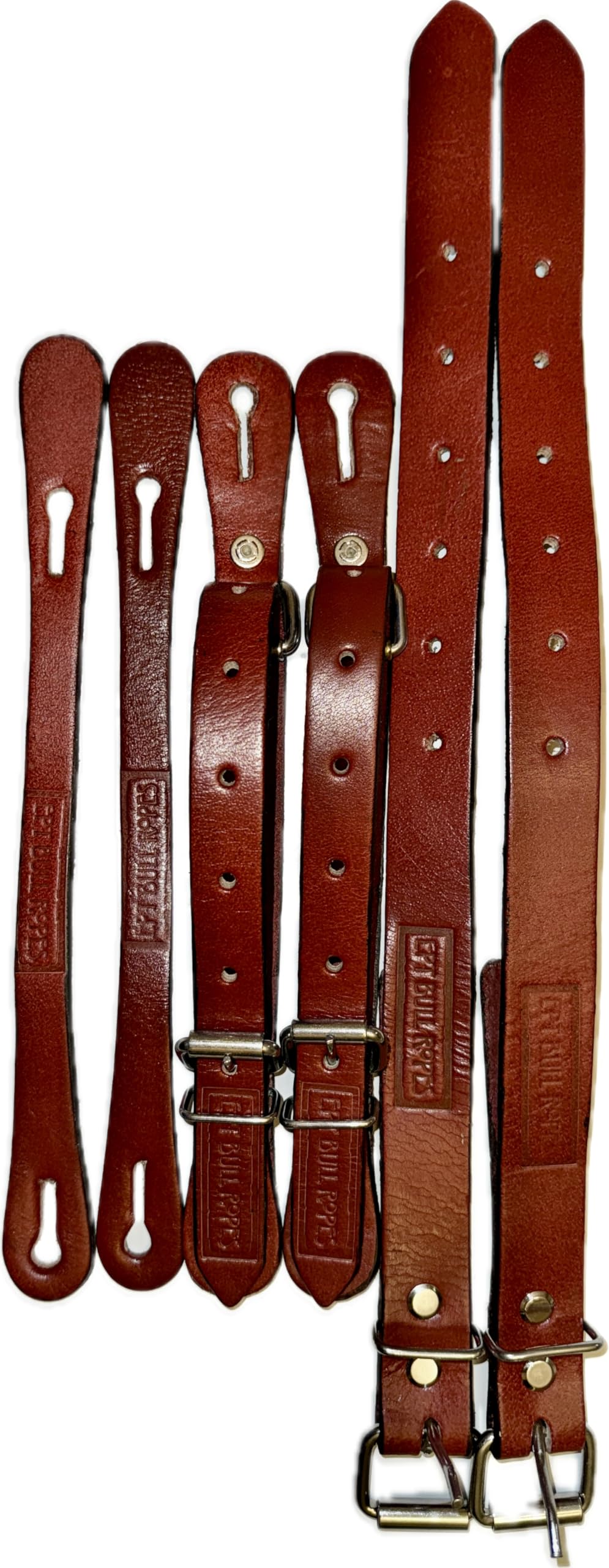 Sporenriemen-Set für Erwachsene, aus Leder, 2,5 x 40,6 cm, EPT Bull Riding Gear