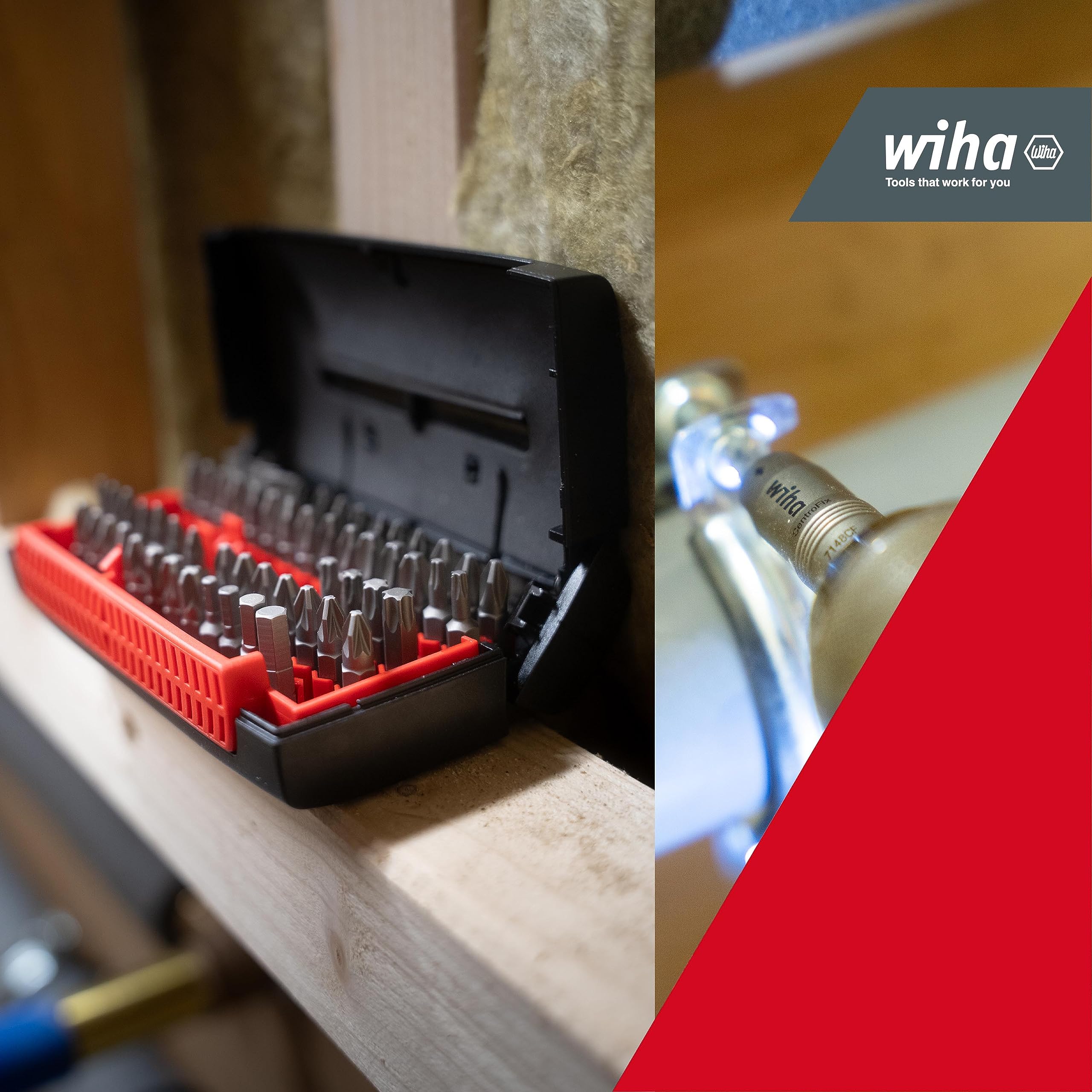 Wiha Bit Set Collector Standard 25 mm gemischt 61-tlg. 1/4" C6,3 I in Box I Bit-Satz mit Bithalter I Schnellwechselhalter, magnetisch (07943)