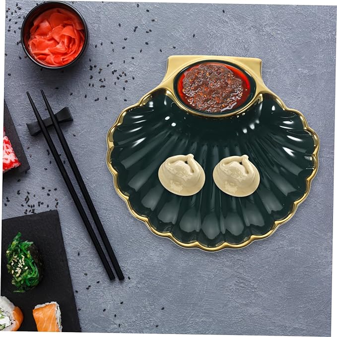 Plato para Dumplings con Salsero Forma de Concha 1 Pieza miniatura 2