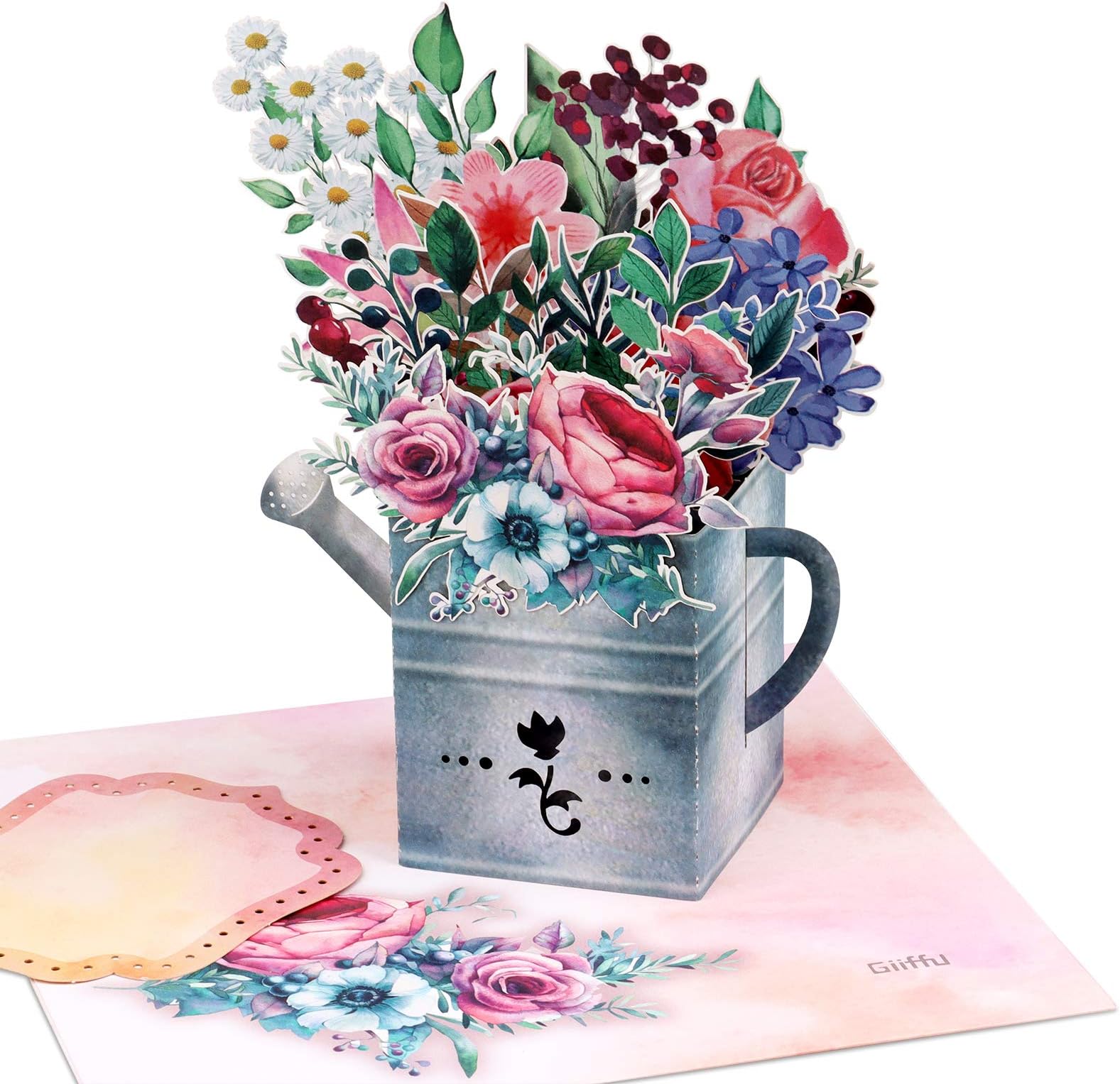 Three Dee Cards - Garden Birthday 3D Pop Up Card - For Her Him Mum Dad