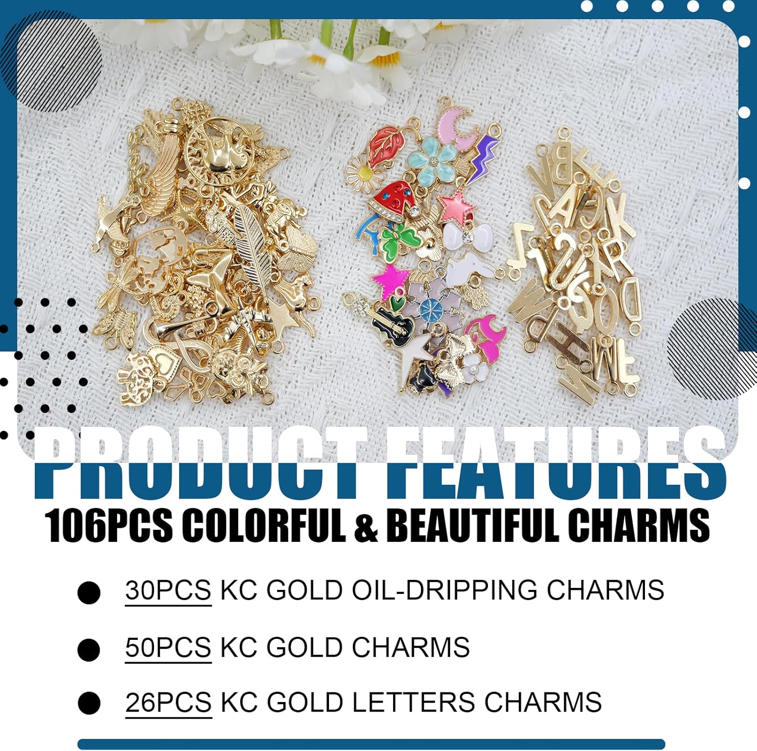 LEIOSAGN 408Pcs Lip Gloss Keychain Making Kit with 20 Keychain Clips, 20 Extender Chains, 106 Mixed Charms, 240 Jump Rings, Resealable Pouch Bags, Plier, Jewelry Making Supplies for DIY - Image 2