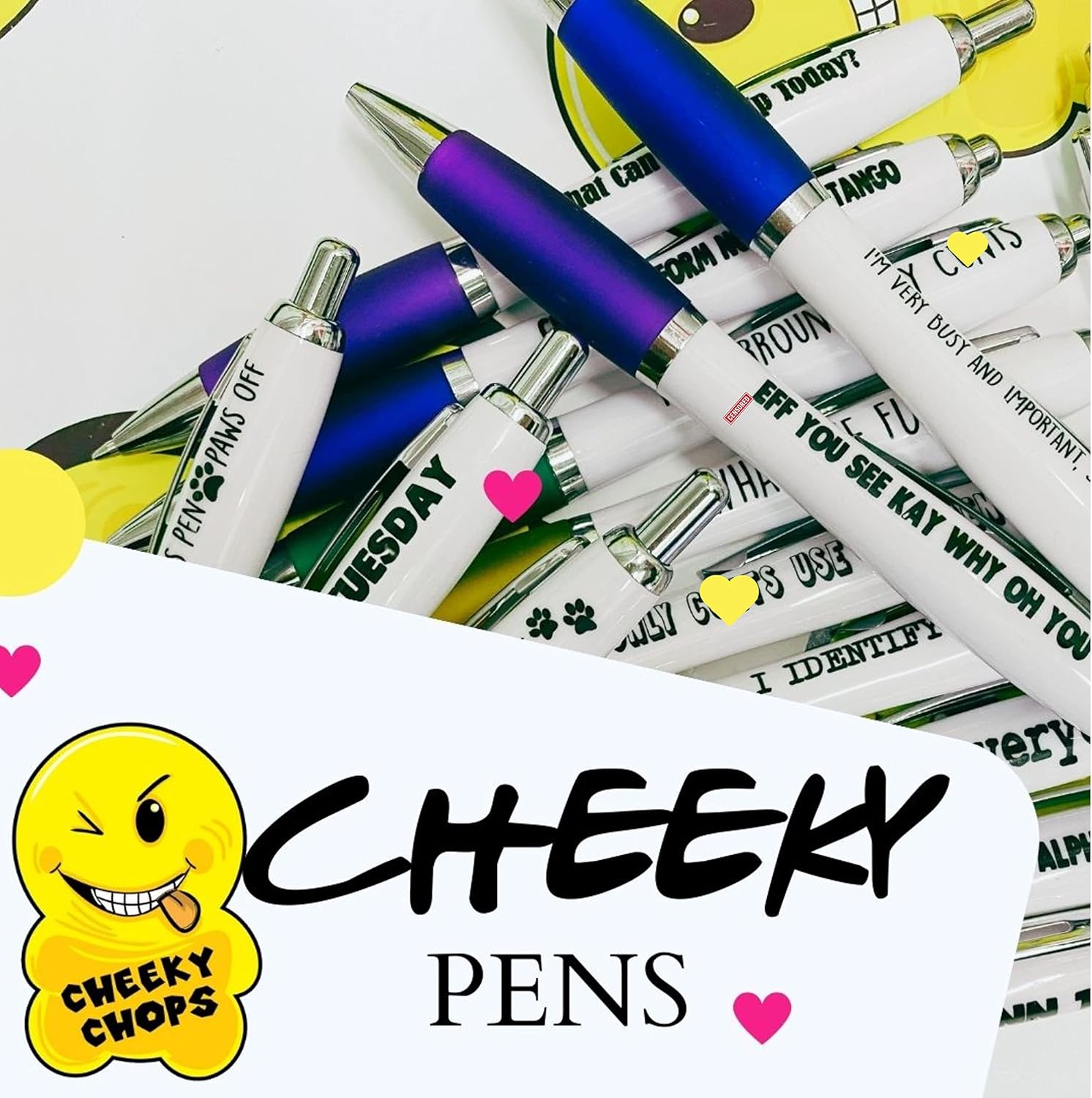 Cheeky Chops Mix & Match - Wide Range of Funny and Rude Pens (I hate everyone PEN64)