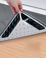 Esaledirect 32PCS Reusable Rug Grippers - Thin Washable Non-Slip Pads for Hardwood Floors, Prevent Curling Corners & Tripping Hazards
