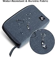 Vista 2 de Electronic Organizer Travel Case – Waterproof Cable Bag for Cord, Charger, Hard Disk, Power Bank – Small Tech Storage for Travel, Backpack, Business