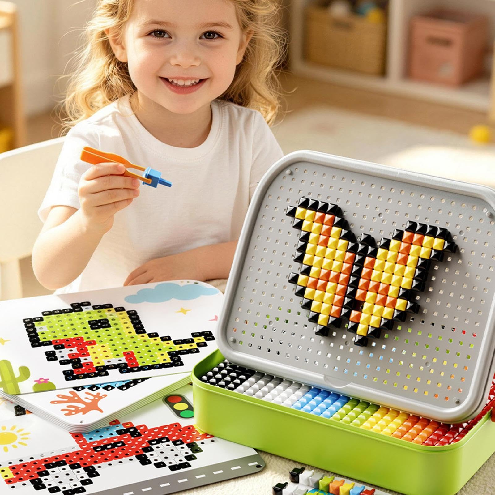 Tablica z kołkami dla dzieci Mushroom Nails edukacyjne zabawki DIY